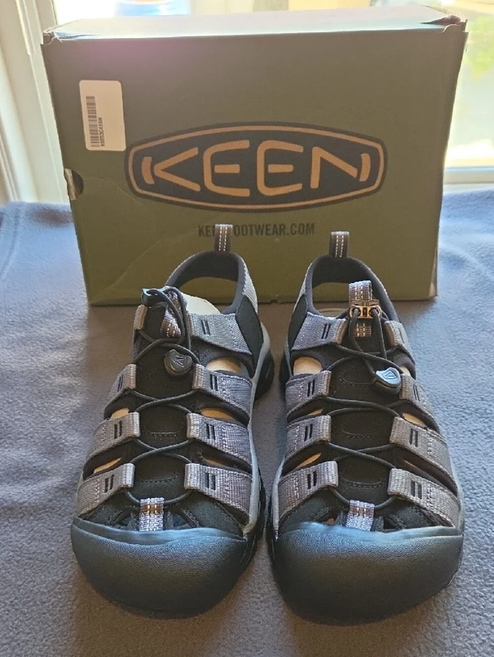 Keen Men's Gray and Black Closed-Toe Sandal Boat Shoes